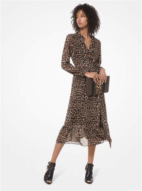 michael kors shirt dress leopard review|Michael Kors long sleeve dresses.